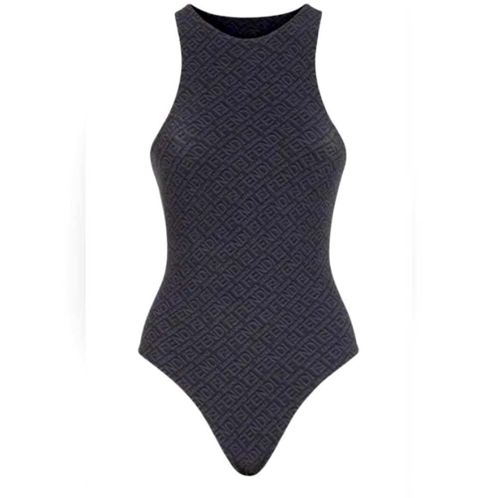 Fendi Skims High Neck Bodysuit. Black. NWOT